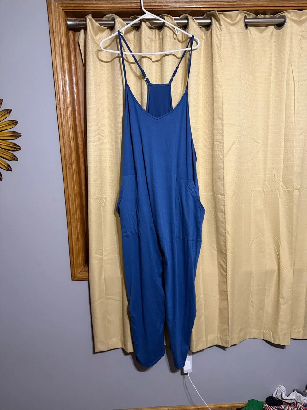 Women's Blue Strappy Jumpsuit - Picture 1 of 3